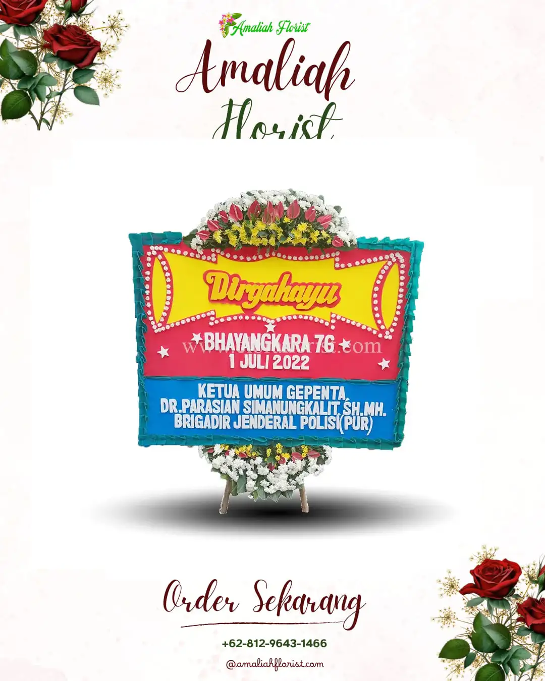Papan Bunga HUT Ulang Tahun Lunyuk